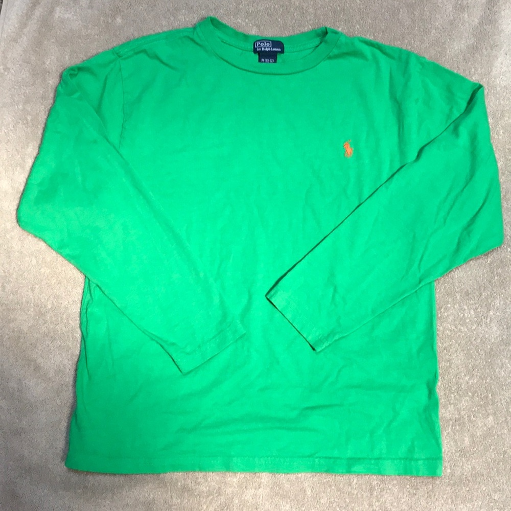Green youth M (10-12) long sleeve Polo shirt